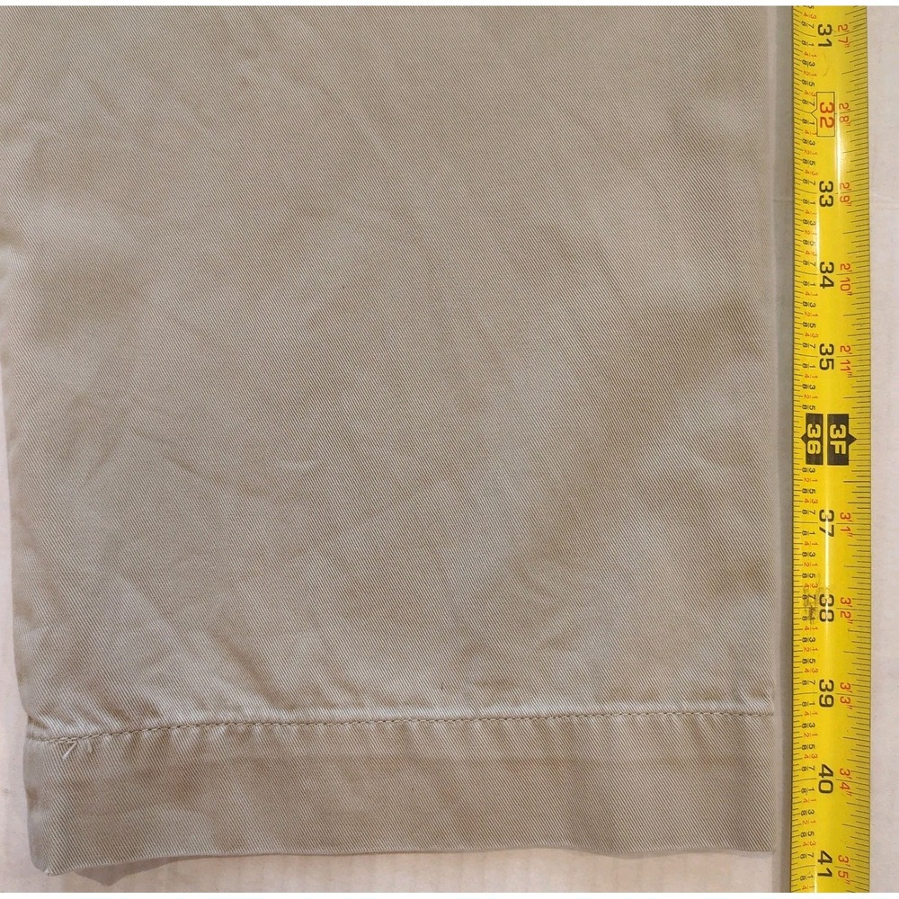 Polo Ralph Lauren Ethan Pant Mens 38x30 Khaki Pleated  Pants Cotton Casual Chino - Picture 14 of 16